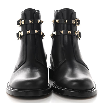 Valentino Garavani Calfskin Rockstud 20mm Ankle Boots 35 Black 2 of 8