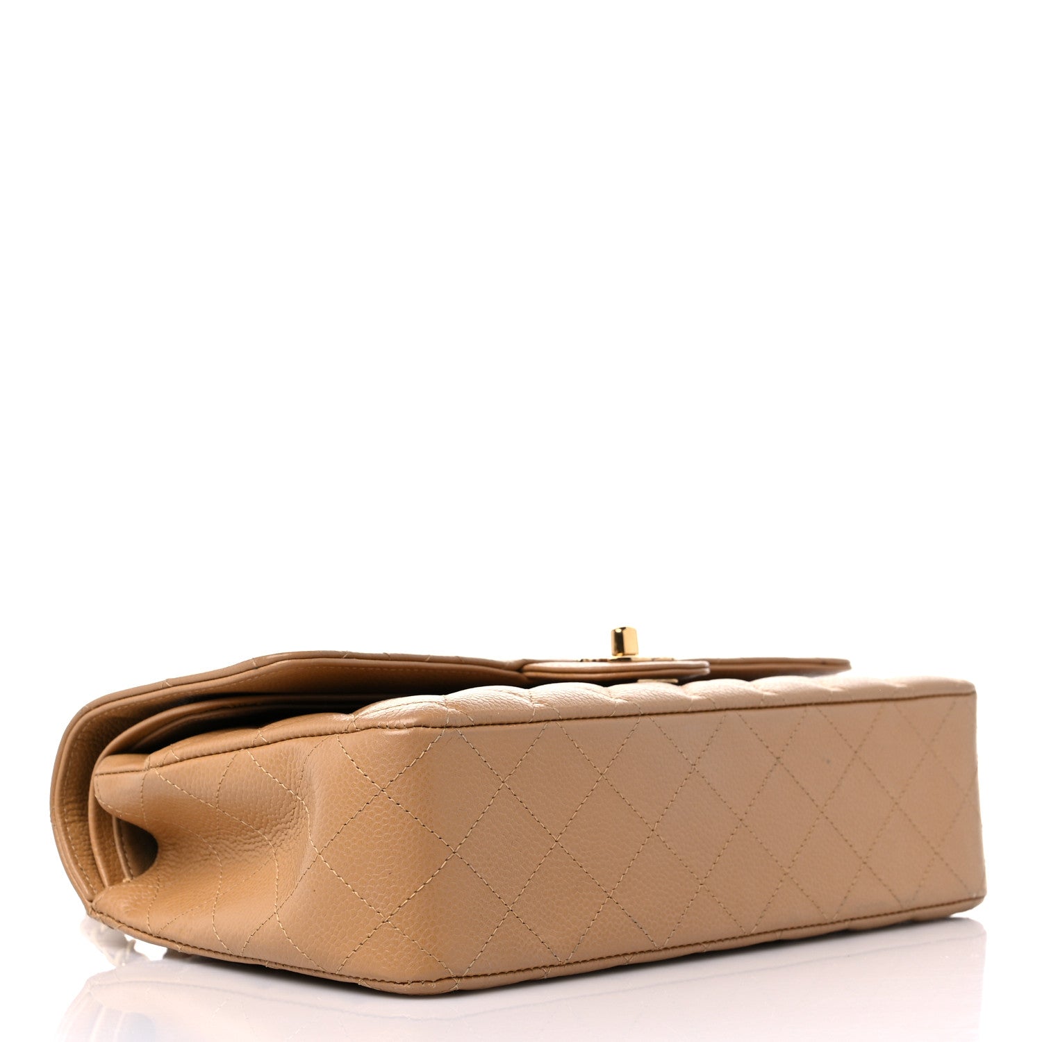 Chanel Caviar Quilted Medium Double Flap Beige 4 of 14