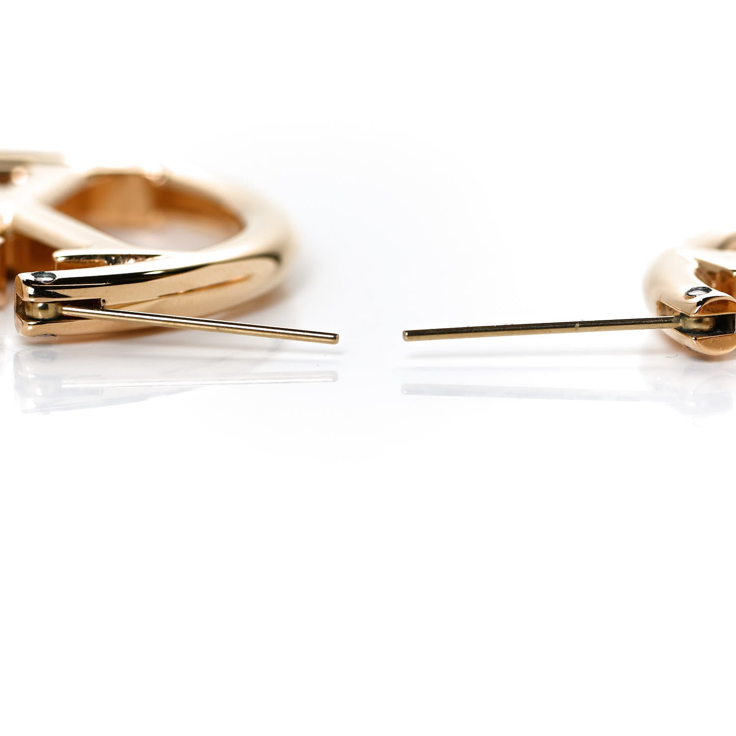 Louis Vuitton Metal Louise Hoop Earrings Gold 4 of 5