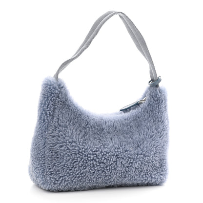 Prada Shearling Mini Re-Edition 2000 Bag Pervinca 3 of 9