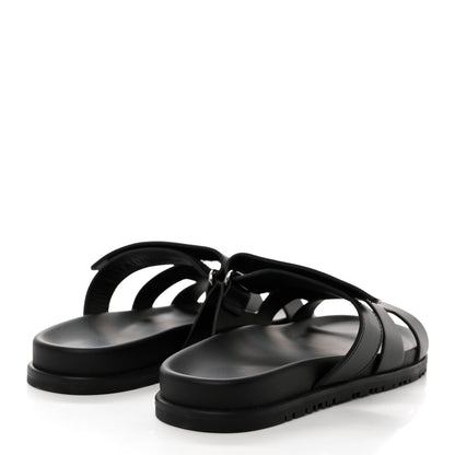 Hermes Calfskin Womens Chypre Sandals 41 Black 4 of 9