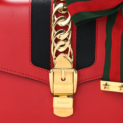 Gucci Calfskin Small Sylvie Shoulder Bag Hibiscus Red 7 of 14