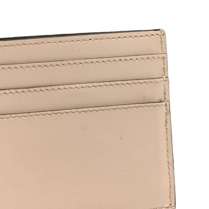 Fendi Vitello King Tamponato Logo Embossed Fold Over Card Holder Wallet Poudre 12 of 13