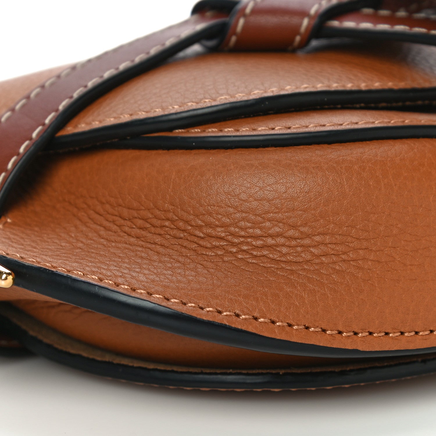 Loewe Grained Calfskin Mini Gate Crossbody Bag Caramel Pecan 5 of 16