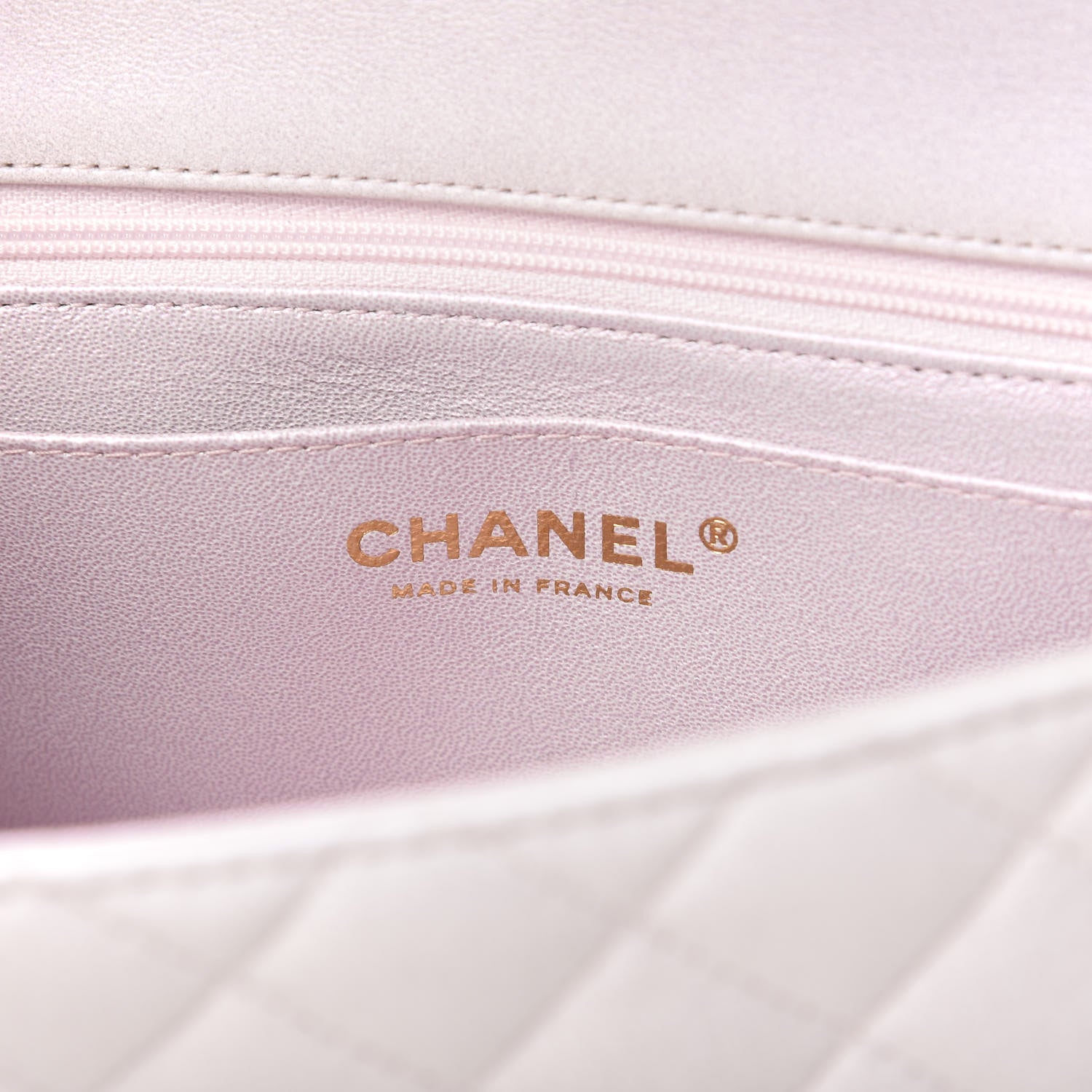 Chanel Iridescent Lambskin Quilted Mini Top Handle Rectangular Flap White 8 of 11
