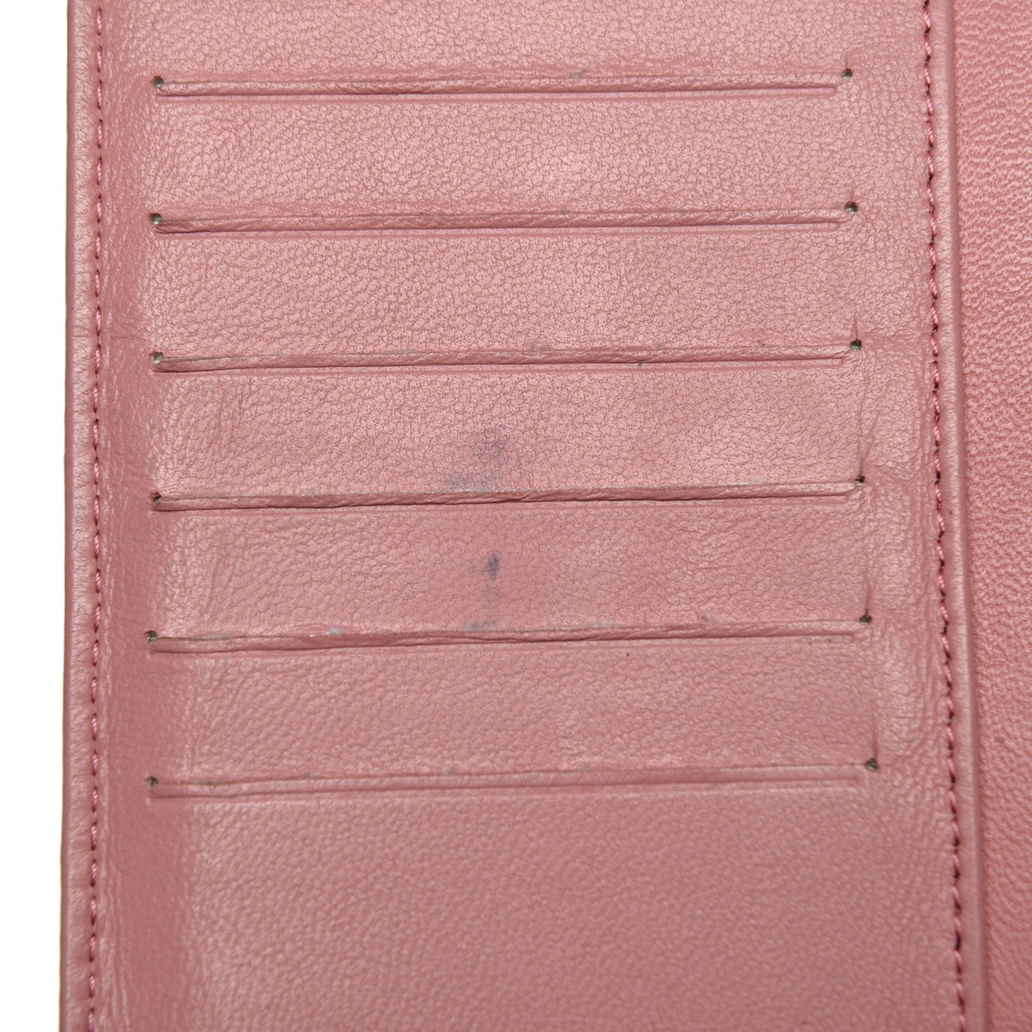 Lambskin Quilted Yen Wallet Pink