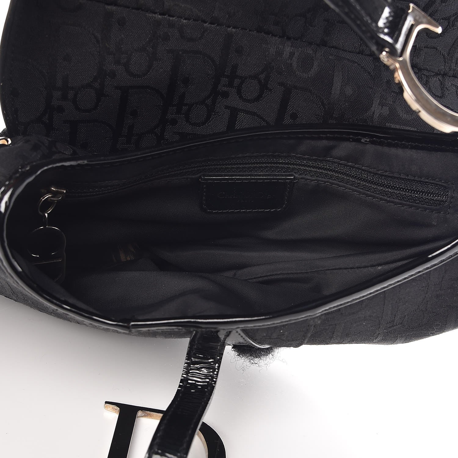 Christian Dior Monogram Saddle Bag Black 5 of 11