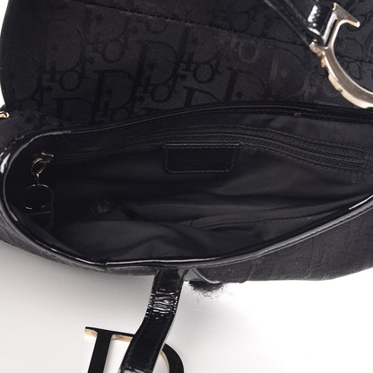 Christian Dior Monogram Saddle Bag Black 5 of 11
