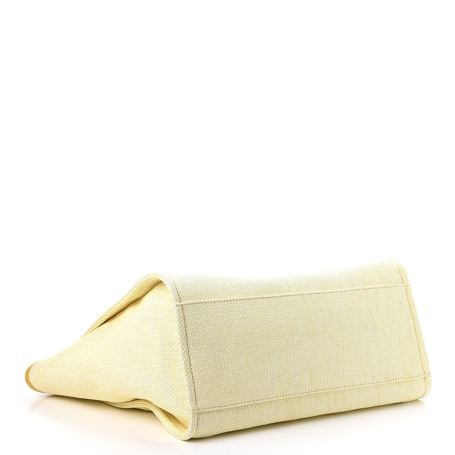 Woven Straw Raffia Large Deauville Tote Yellow