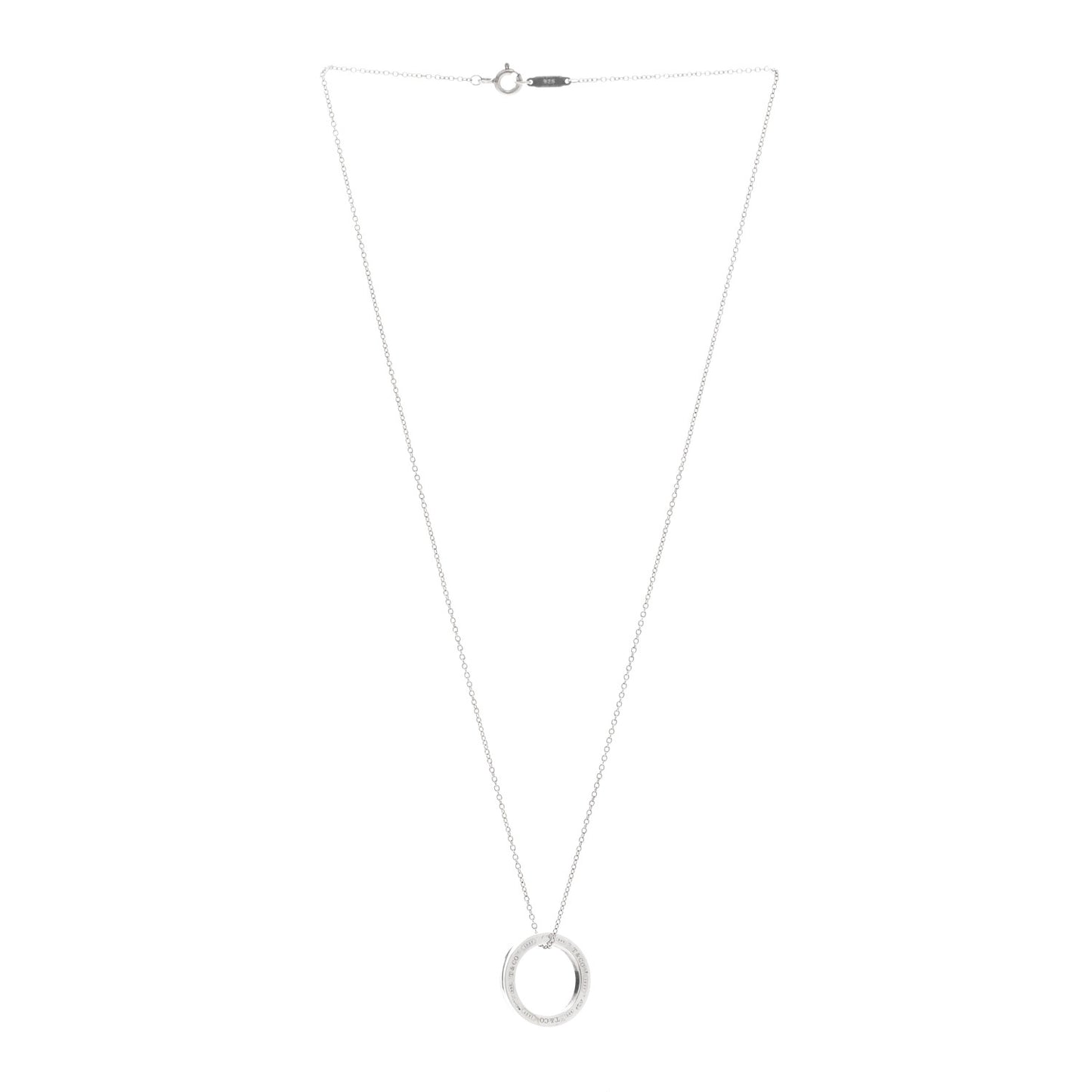 Sterling Silver 1837 Circle Pendant Necklace