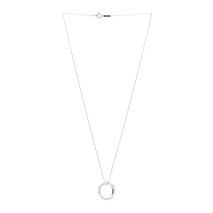 Tiffany Sterling Silver 1837 Circle Pendant Necklace 3 of 5