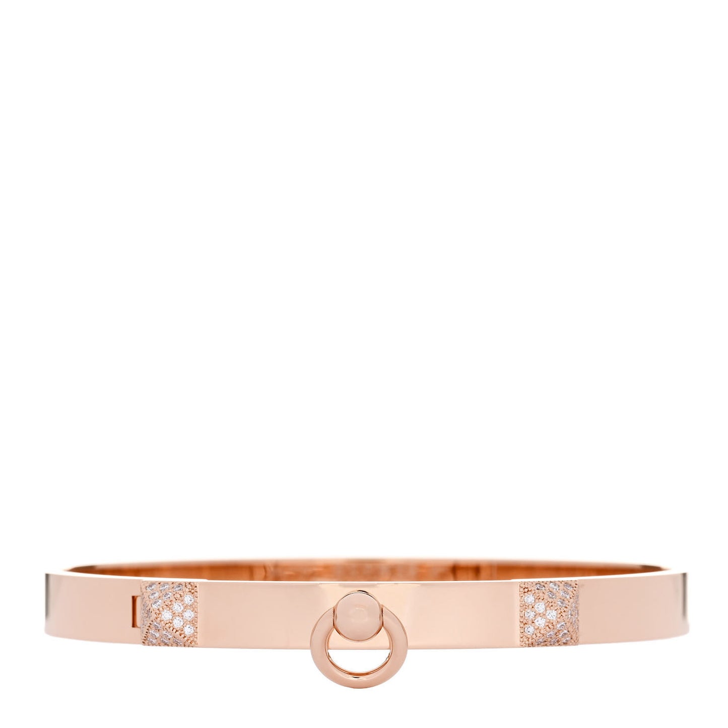 18K Rose Gold Diamond PM Collier De Chien Bracelet ST