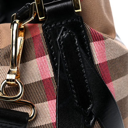 Burberry House Check Bridle Calfskin Medium Gosford Hobo Black 14 of 16