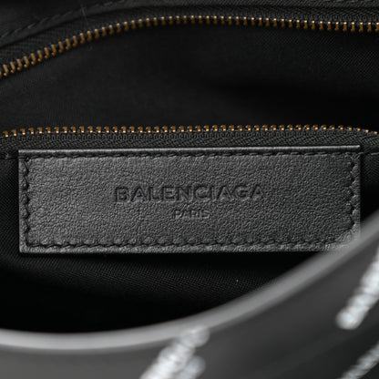 Balenciaga Veau Allover Logo Classic Hardware S City Black White 6 of 11
