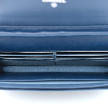 Chanel Patent Camellia Wallet on Chain WOC Royal Blue 5 of 13