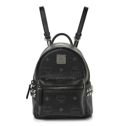 MCM Visetos Side Stud X-Mini Stark Bebe Boo Backpack Black 1 of 10