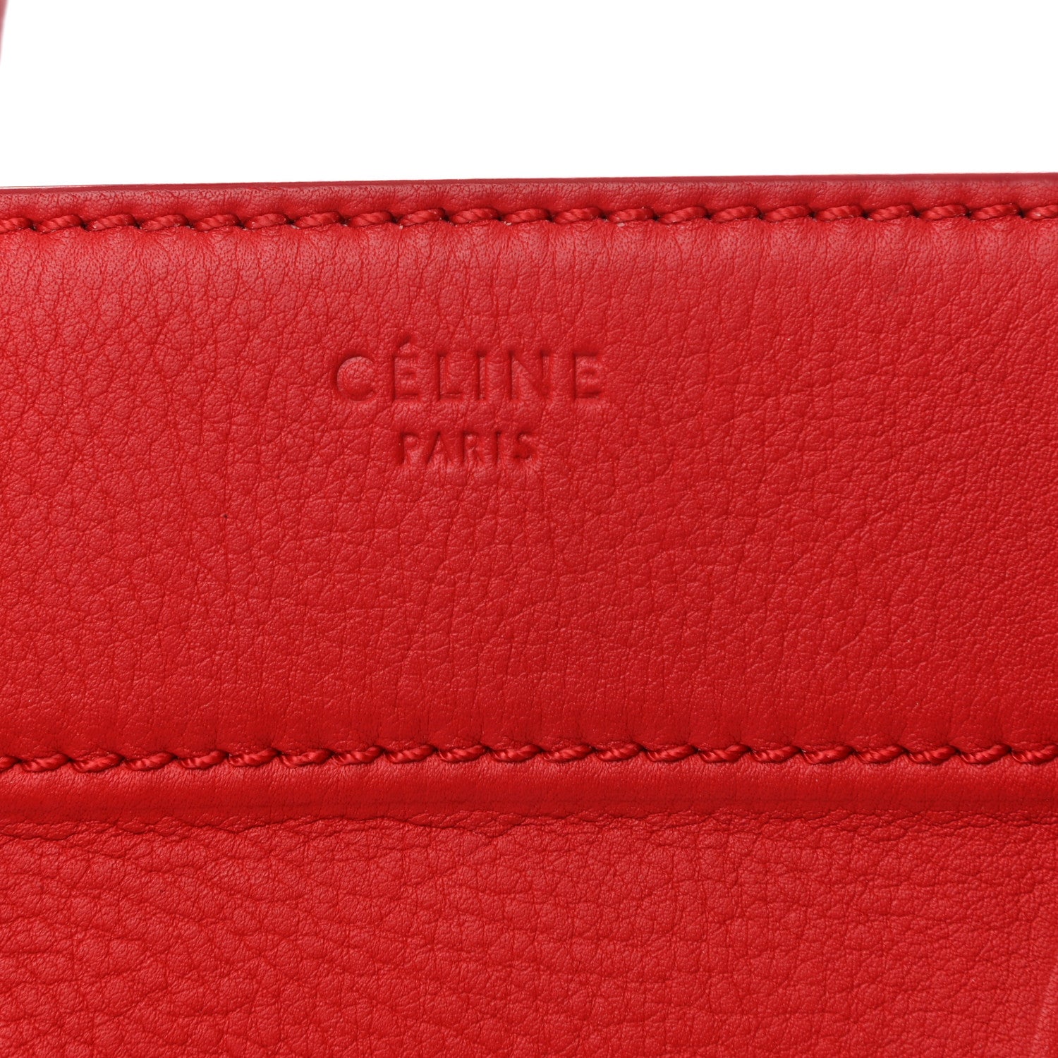 Celine Supple Calfskin Medium Phantom Luggage Coquelicot 7 of 12