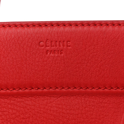 Celine Supple Calfskin Medium Phantom Luggage Coquelicot 7 of 12