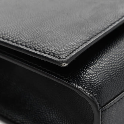 Saint Laurent Grain De Poudre Small Monogram Kate Satchel Black 11 of 11