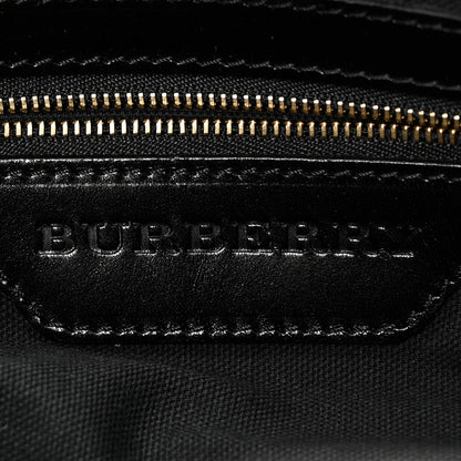 Burberry House Check Bridle Calfskin Medium Lynher Tote Black 6 of 10