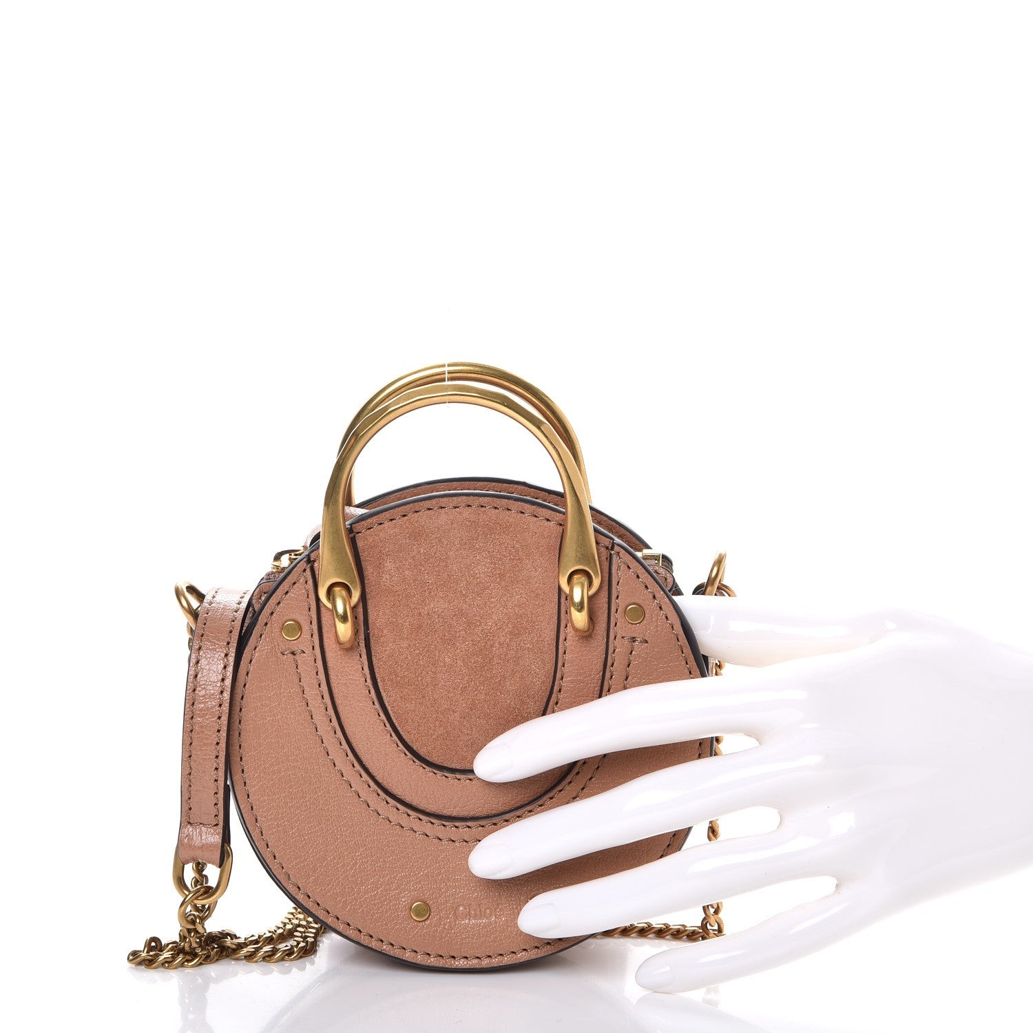 Chloe Goatskin Suede Mini Pixie Bag Nougat 3 of 7
