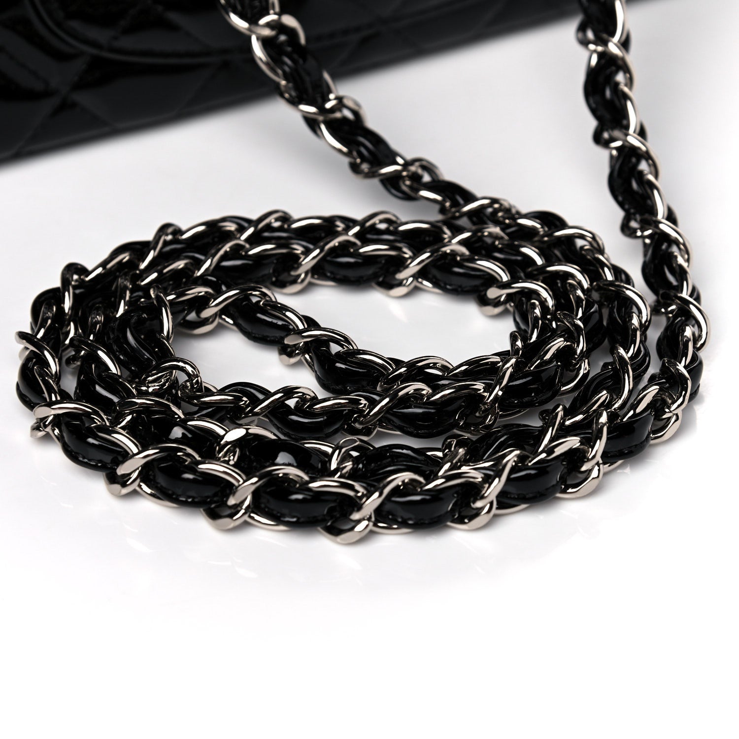 Chanel Patent Calfskin Quilted Mini Rectangular Flap Black 11 of 14