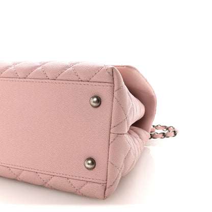 Chanel Caviar Quilted Medium Coco Handle Flap Light Pink 10 of 10
