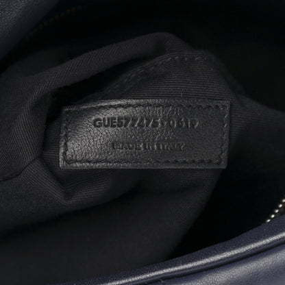 Saint Laurent Lambskin Quilted Medium Loulou Puffer Monogram Chain Satchel Navy 8 of 12