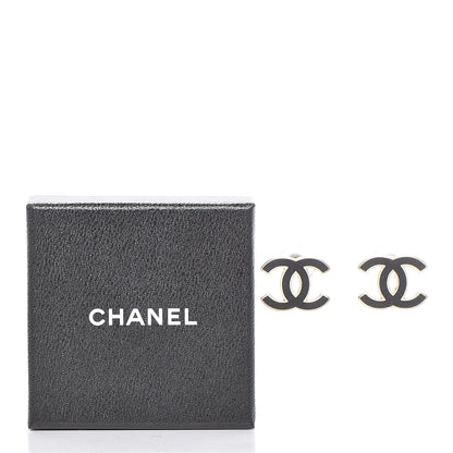 Chanel Lambskin CC Earrings Black 6 of 6