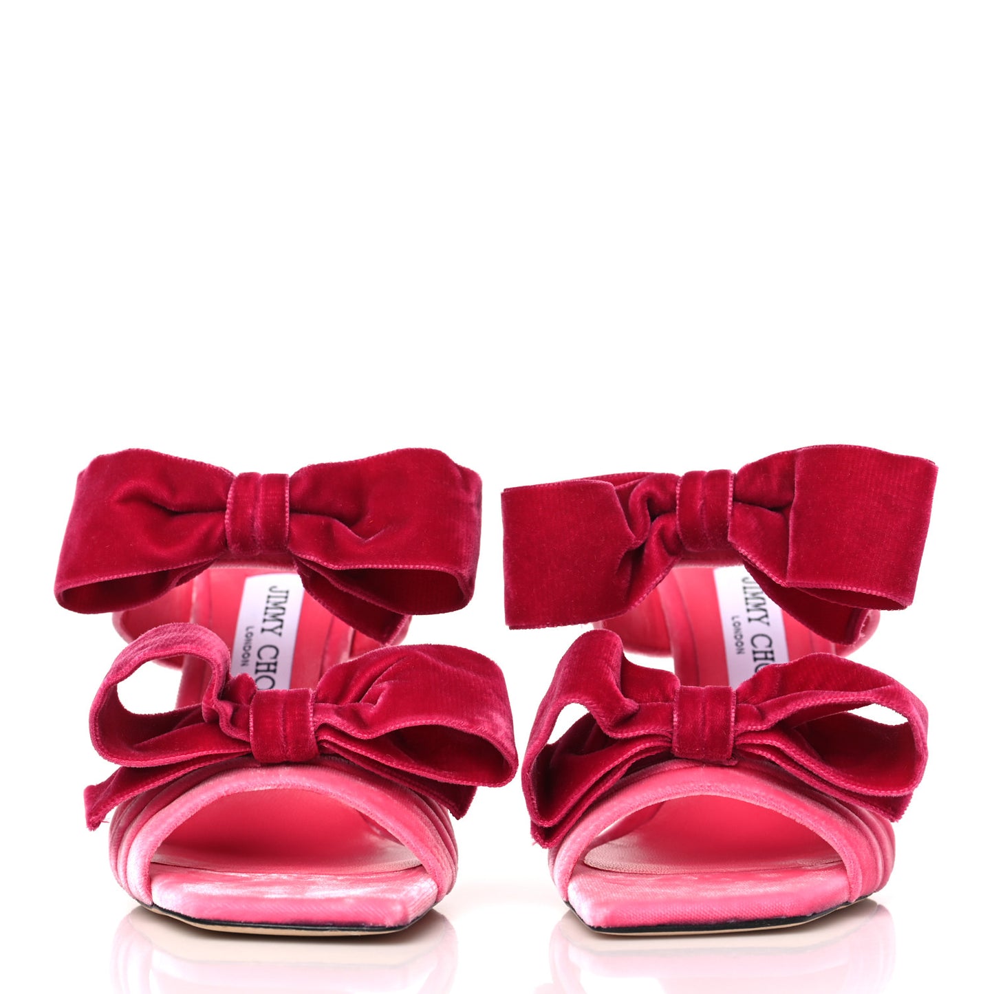 Velvet Bow Flaca 100 Sandals 37 Candy Pink Fuchsia