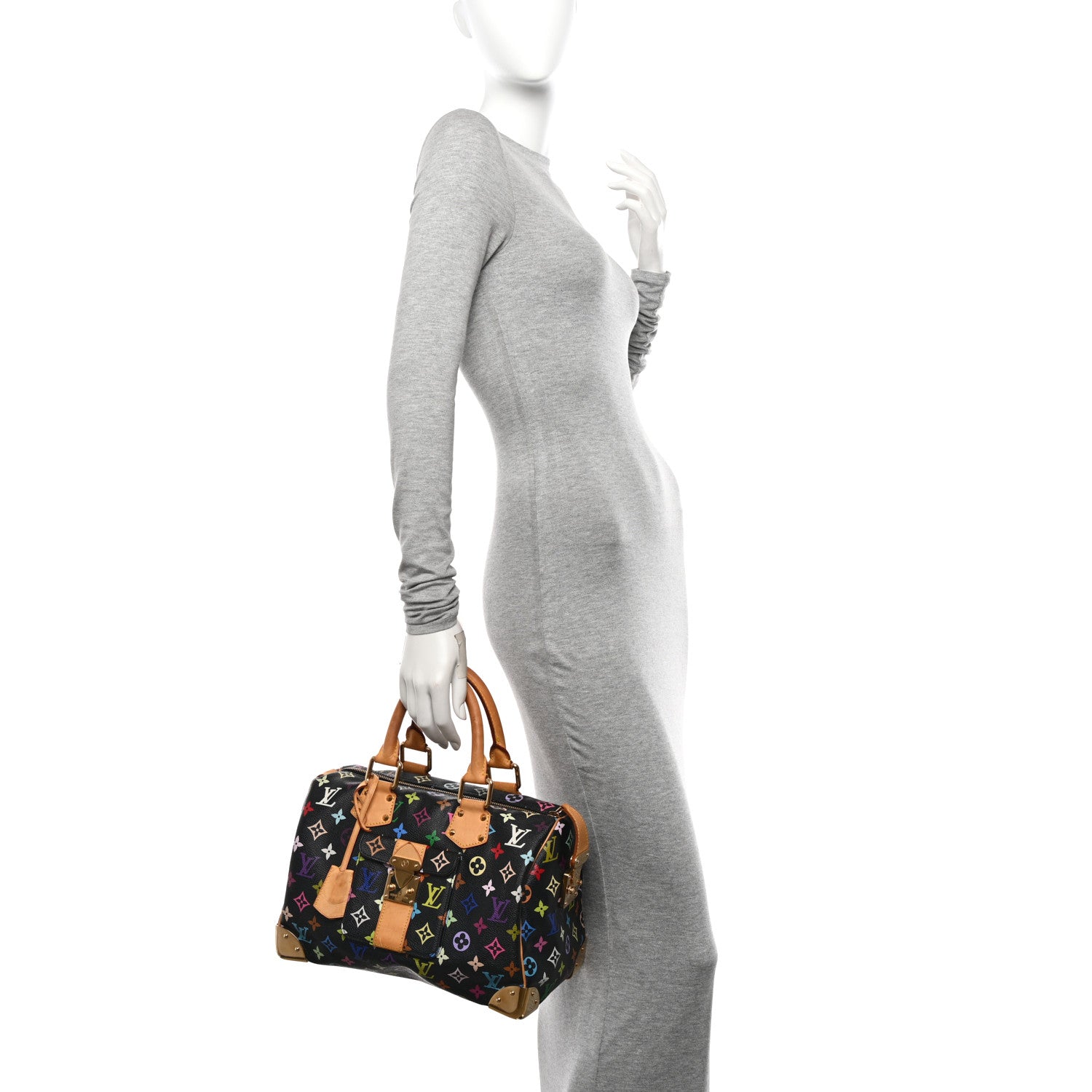 Louis Vuitton Monogram Multicolor Speedy 30 Black 2 of 13