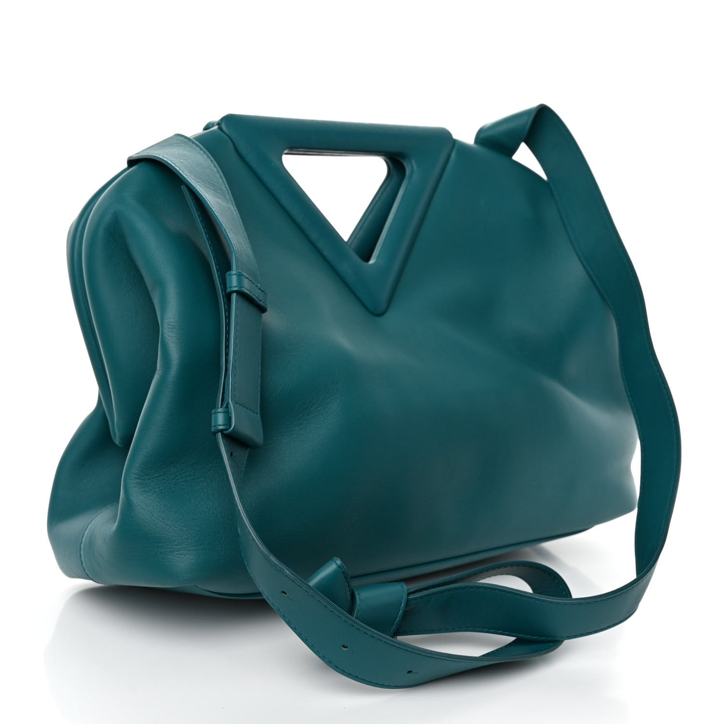Calfskin Medium The Point Triangle Bag Mallard