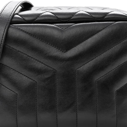 Saint Laurent Calfskin Y Quilted Monogram Small Loulou Bowling Bag Black 7 of 9