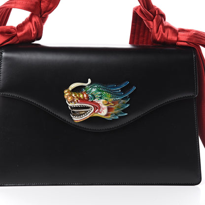 Gucci Calfskin Naga Dragon Small Shoulder Bag Black 6 of 8