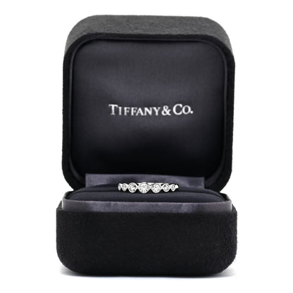 Tiffany Platinum Diamond Jazz Graduated Band Ring 53 6.25 6 of 6