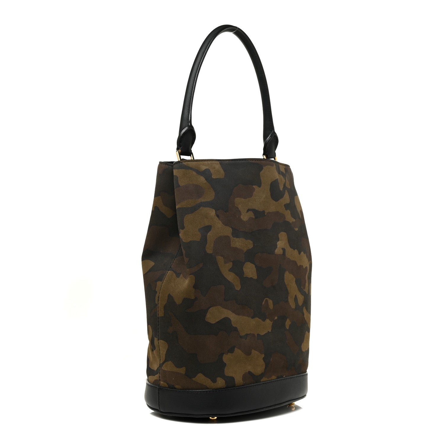 Burberry Calfskin Suede Camouflage Hobo Bag Multicolor 4 of 21