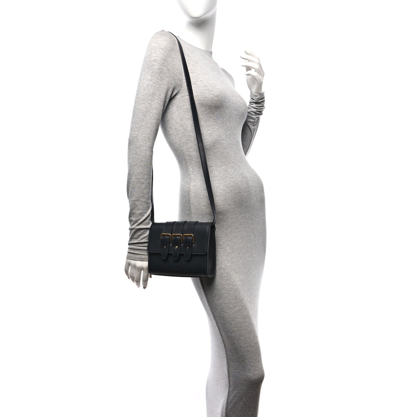 Smooth Calfskin Nico Shoulder Bag Black