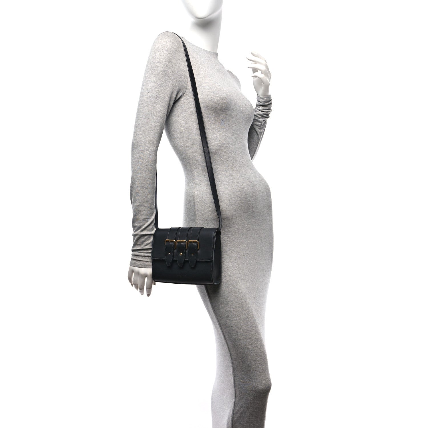 Saint Laurent Smooth Calfskin Nico Shoulder Bag Black 2 of 10