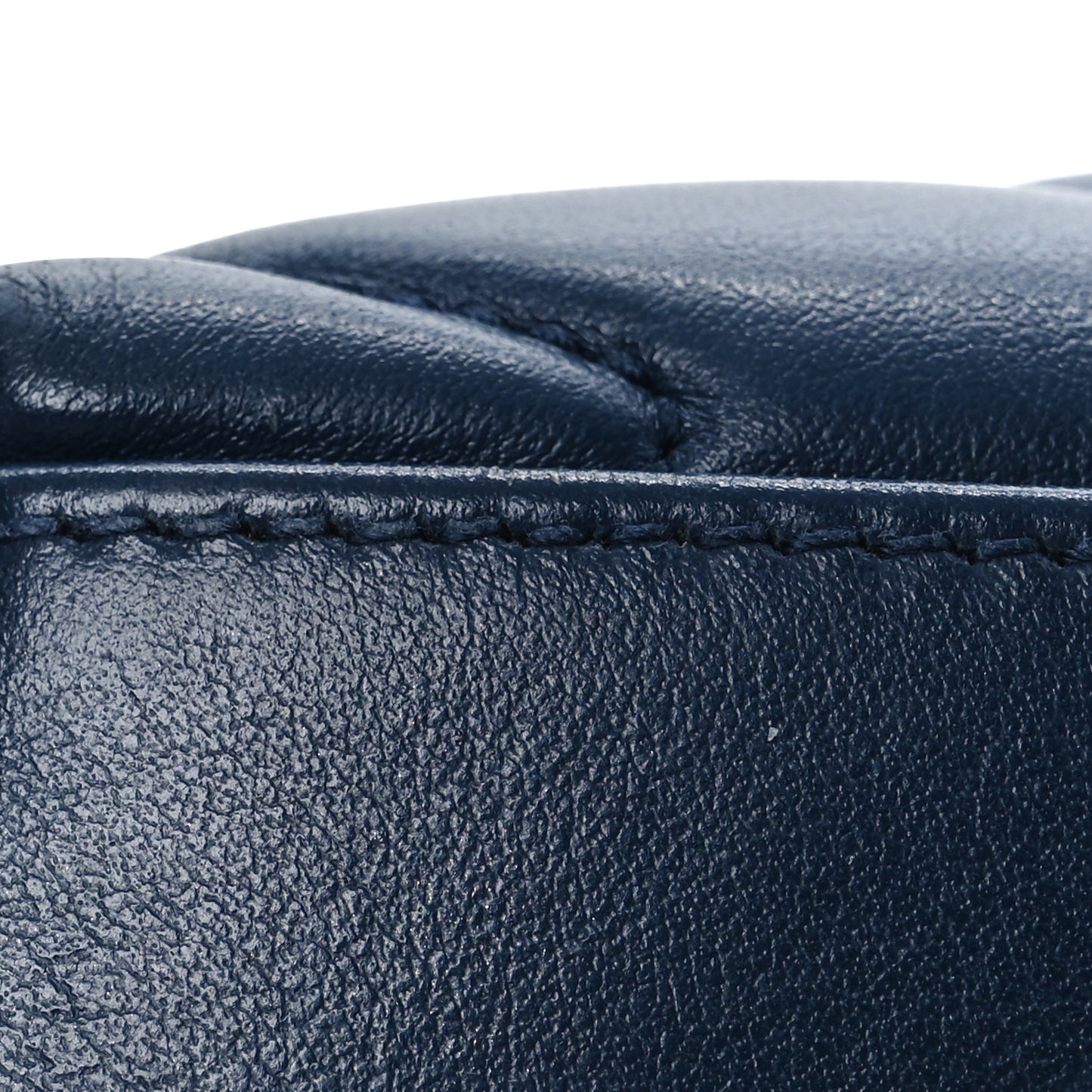 Calfskin Y Quilted Monogram Small Loulou Chain Satchel Navy