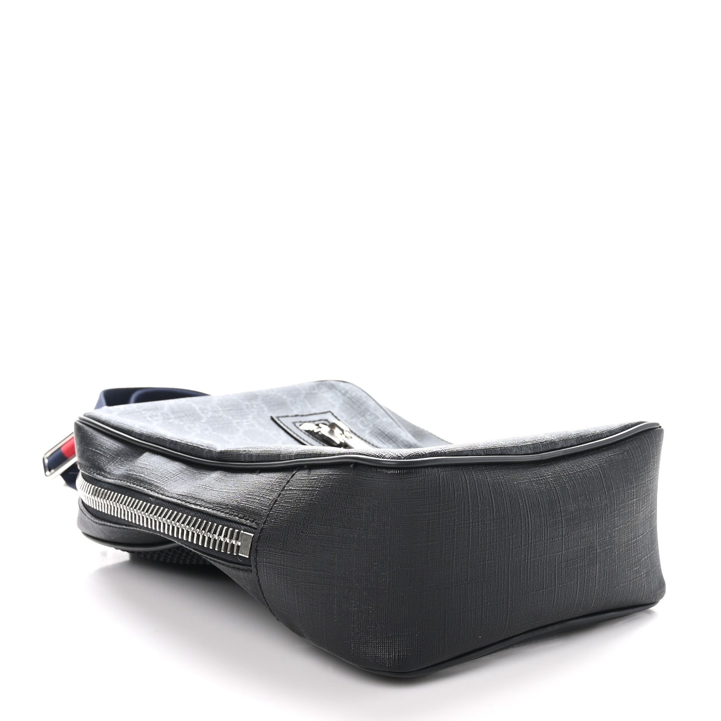 GG Supreme Monogram Web Belt Bag Black Grey