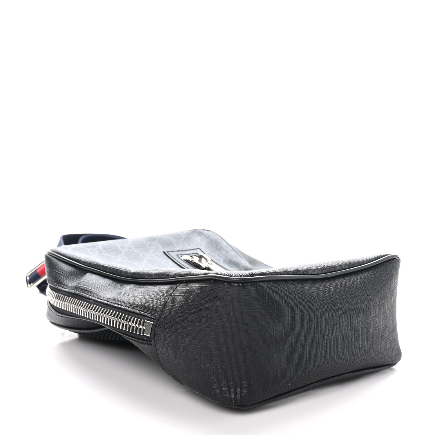 Gucci GG Supreme Monogram Web Belt Bag Black Grey 4 of 10