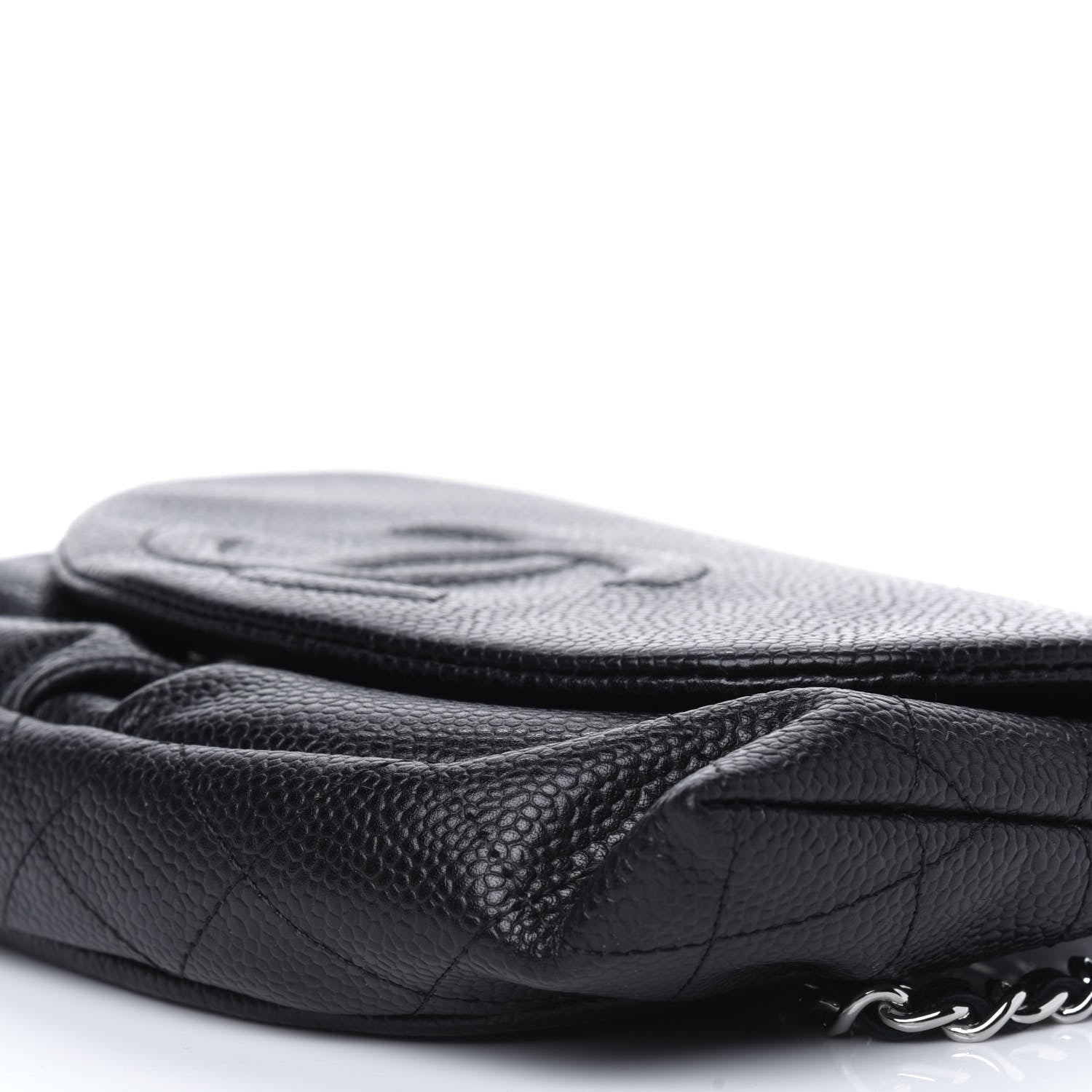 Chanel Caviar Half Moon Wallet On Chain WOC Black 9 of 11