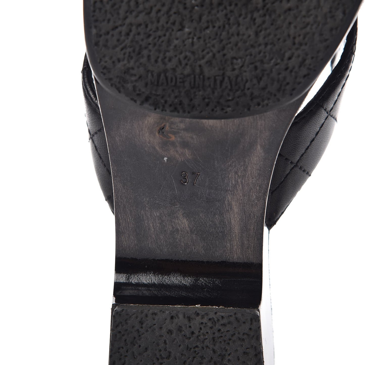 Lambskin Quilted CC Turnlock Sandals 37 Black
