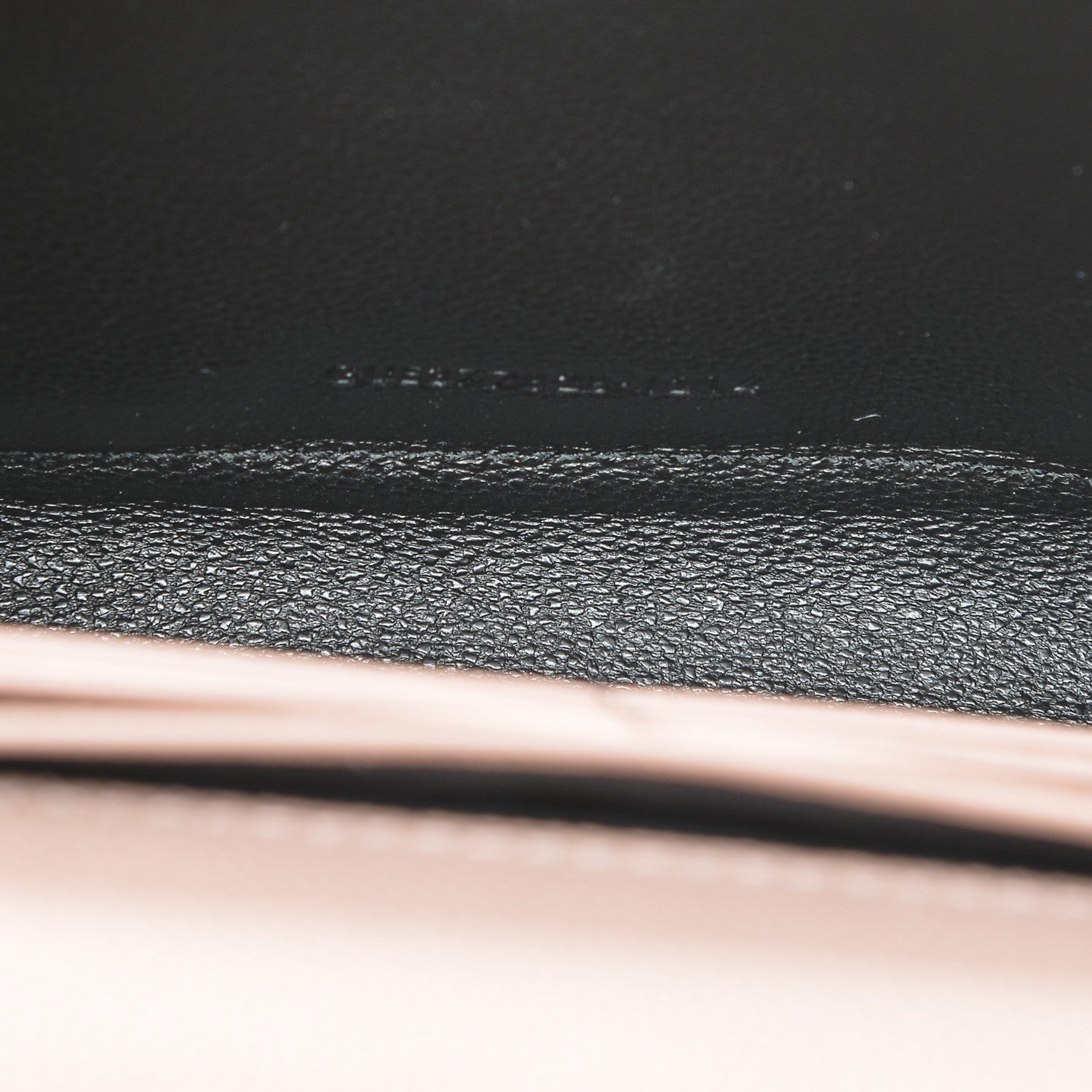 Saint Laurent Grain De Poudre Matelasse Chevron Monogram Chain Wallet Pale Pink 8 of 8