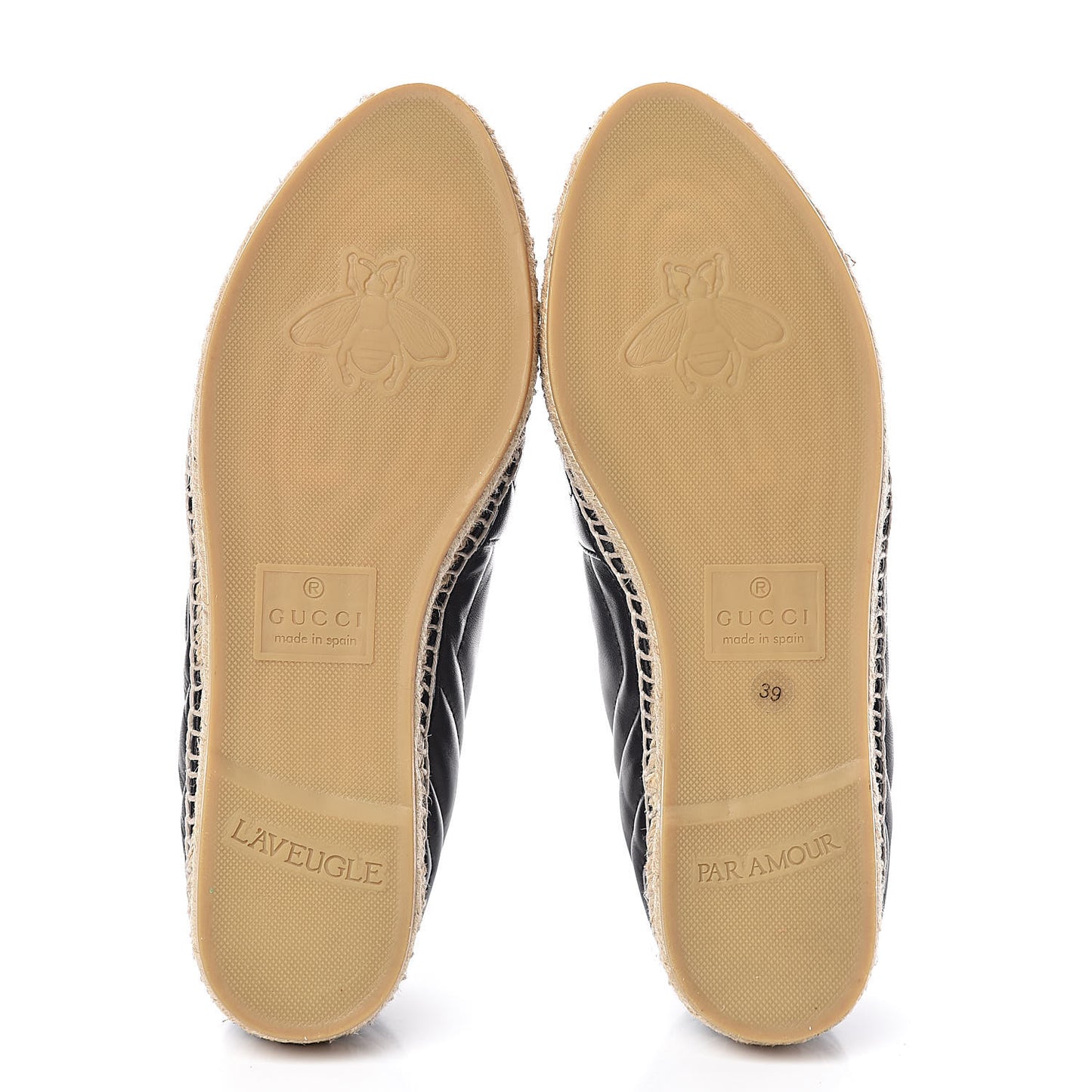 Nappa Matelasse GG Marmont Espadrilles 39 Black