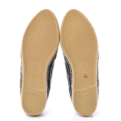Gucci Nappa Matelasse GG Marmont Espadrilles 39 Black 5 of 11