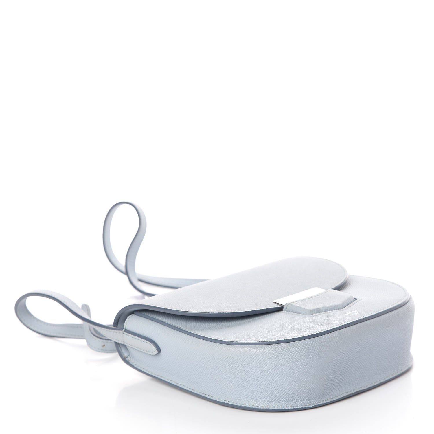 Celine Grained Calfskin Small Trotteur Pale Blue 4 of 9