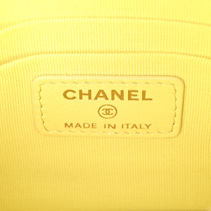 Chanel Lambskin Quilted Cosmetic Case Light Green 6 of 9