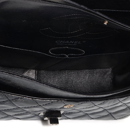Chanel Aged Calfskin 2.55 Reissue 226 Flap Metallic Black 6 of 9