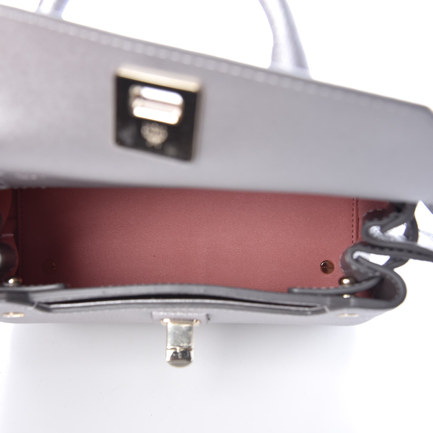 MCM Grained Calfskin Milla Crossbody Spike Silver 5 of 7